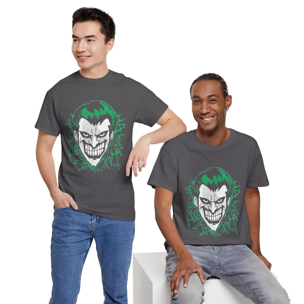 Joker Smile Graphic T-Shirt – Dark Villain Green Grin Unisex Tee