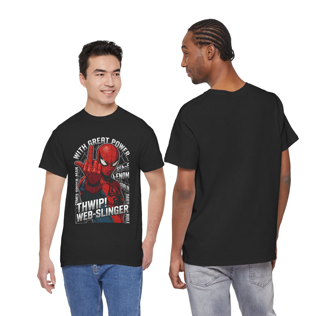 Marvel Spider-Man 'Gives the Finger' Comic Tee — Web-Slinger Graphic T-Shirt