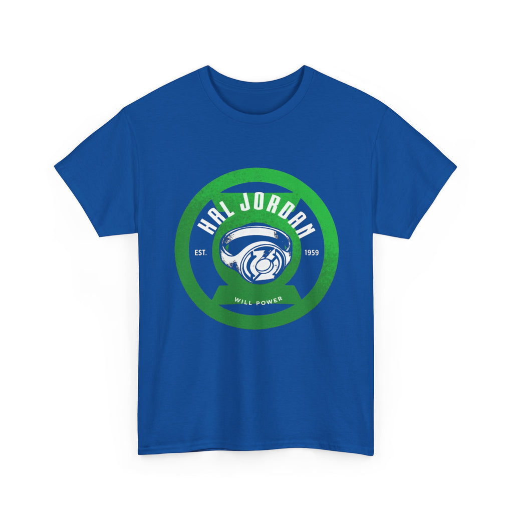 Green Lantern Hal Jordan Retro Logo Basketball T-Shirt