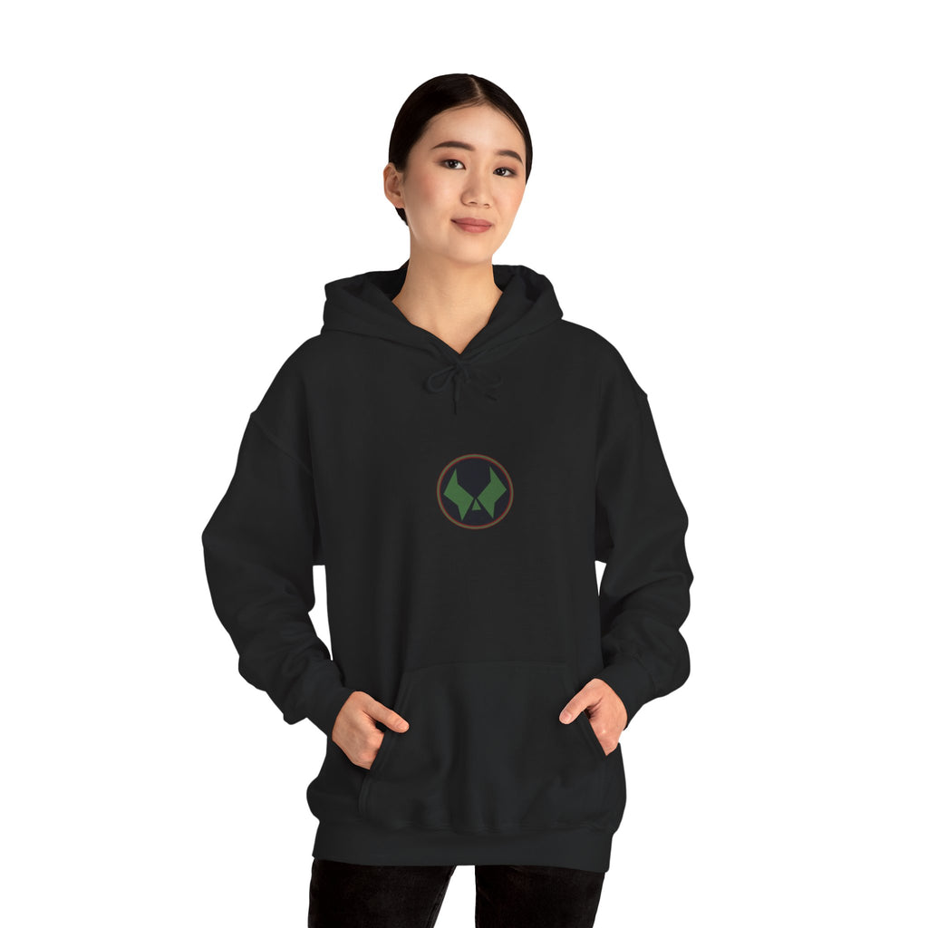 Doctor Doom Avengers Hoodie — Villain Portrait & Back Text Graphic