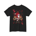 Harlequin Heart Tee — Joker-Inspired Playing Card Graphic T-Shirt