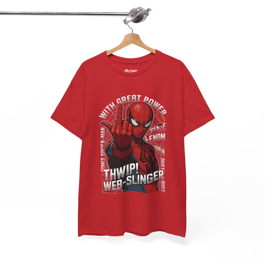 Marvel Spider-Man 'Gives the Finger' Comic Tee — Web-Slinger Graphic T-Shirt