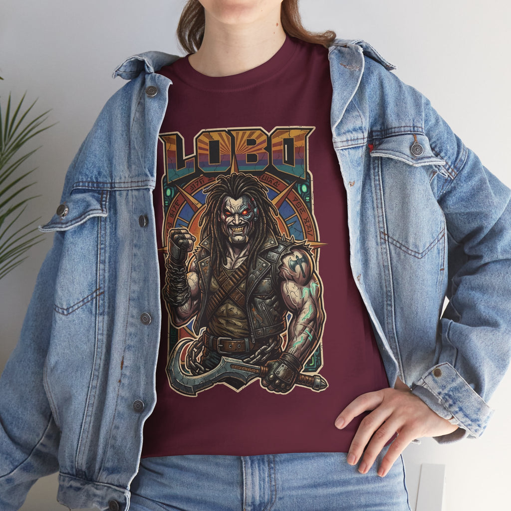 Lobo Warrior Graphic Tee – Jason Momoa’s DCU Czarnian Bounty Hunter T‑Shirt