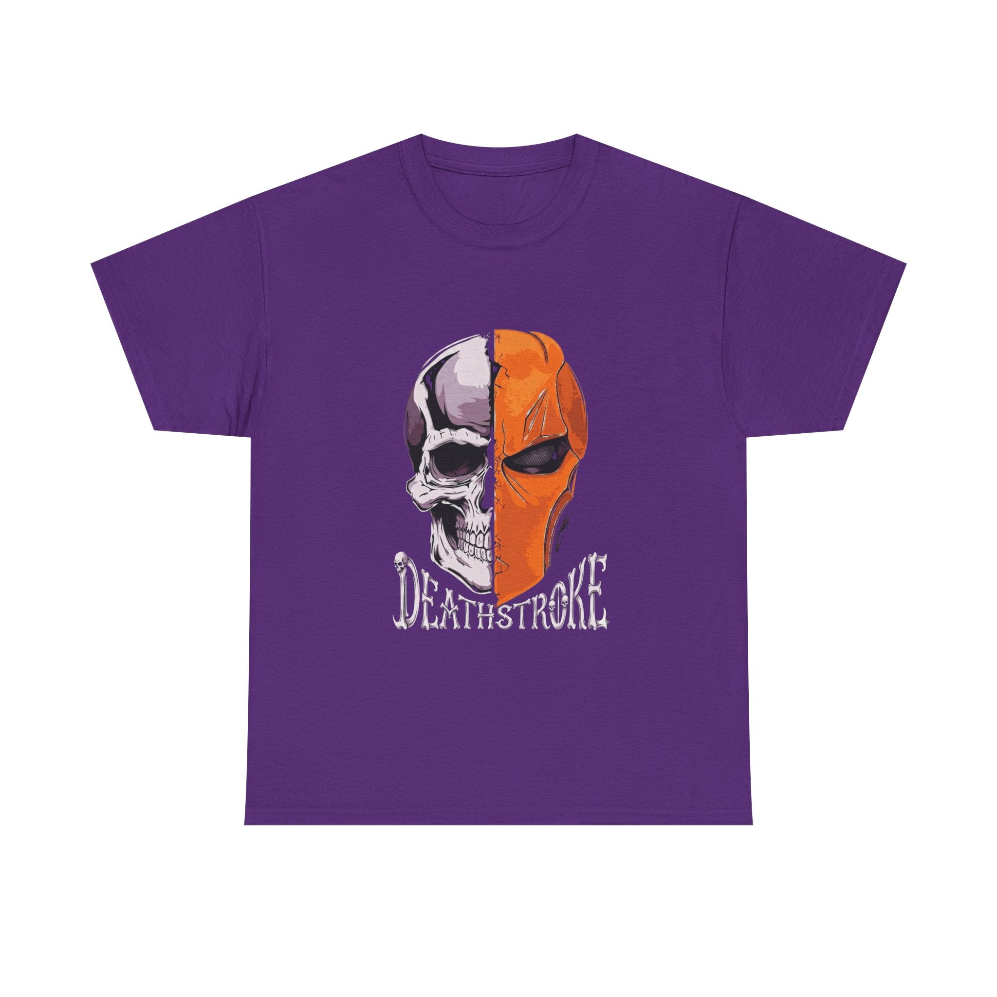 DC Deathstroke Skull Graphic T-Shirt — Slade Wilson Half-Mask Tee