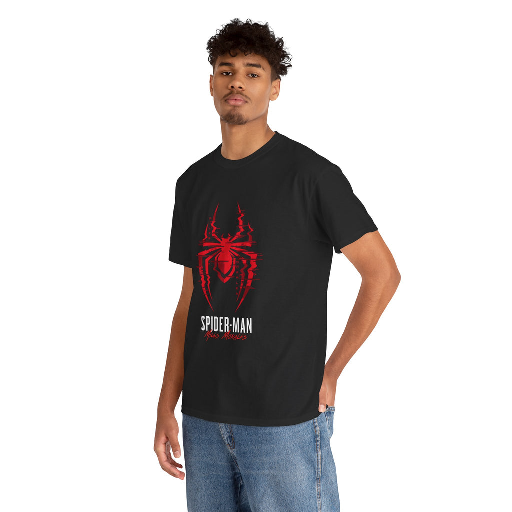 Marvel Spider-Man Miles Morales Glitch T-Shirt – Gamer Style Streetwear Tee