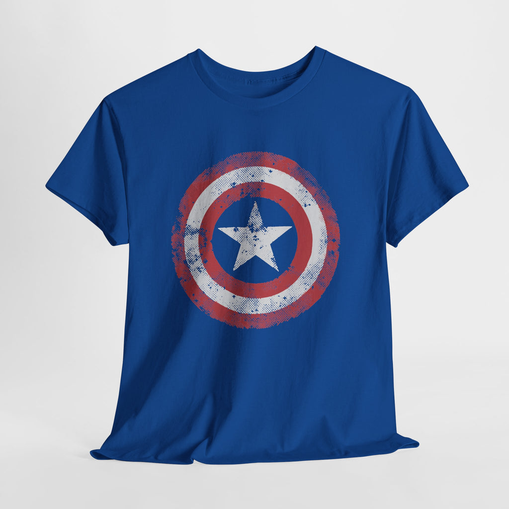 Vintage Captain America Shield Star T-Shirt - Unisex Distressed Avengers Tee