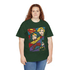 DC Girls Superhero Collage T‑Shirt — Wonder Woman, Supergirl & Batgirl Comic Tee