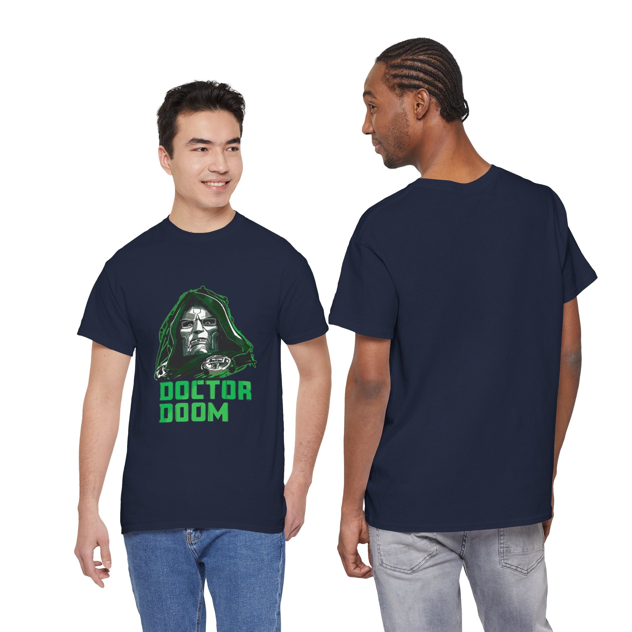 Doctor Doom Retro Green Villain Portrait T-Shirt — Avengers Graphic Tee