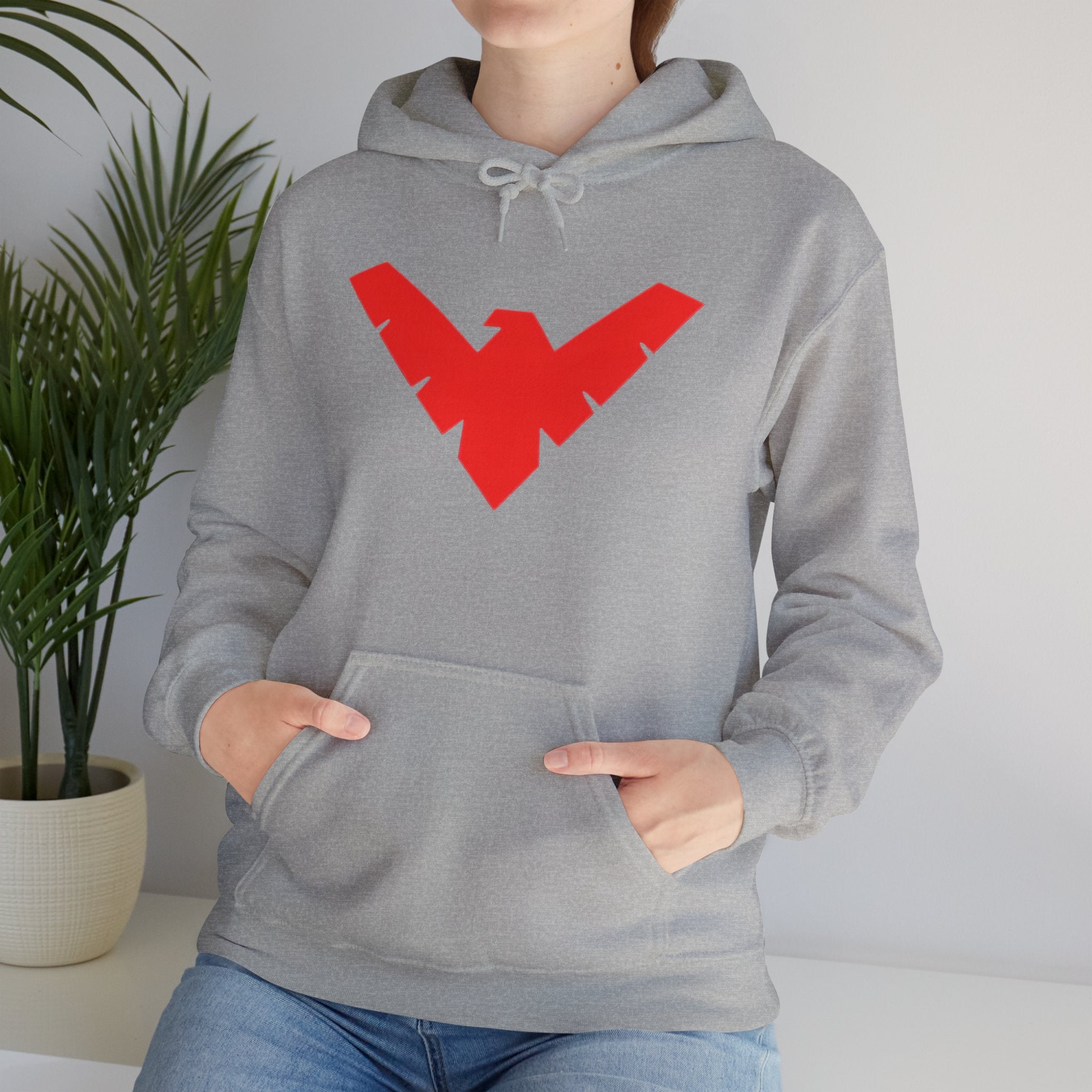 Nightwing Red Emblem Hoodie — DC New 52 Comic Logo Sweatshirt