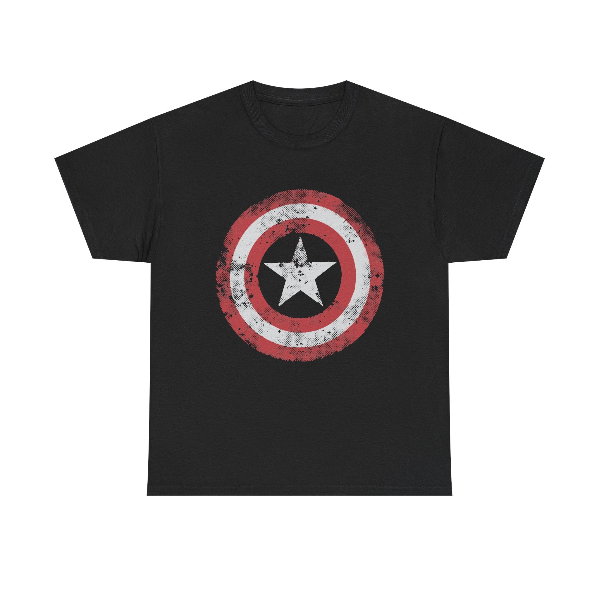 Vintage Captain America Shield Star T-Shirt - Unisex Distressed Avengers Tee