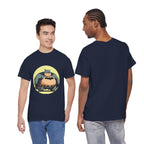 Funny Chubby Bat Hero T‑Shirt — Cute Fat Batman Parody Tee