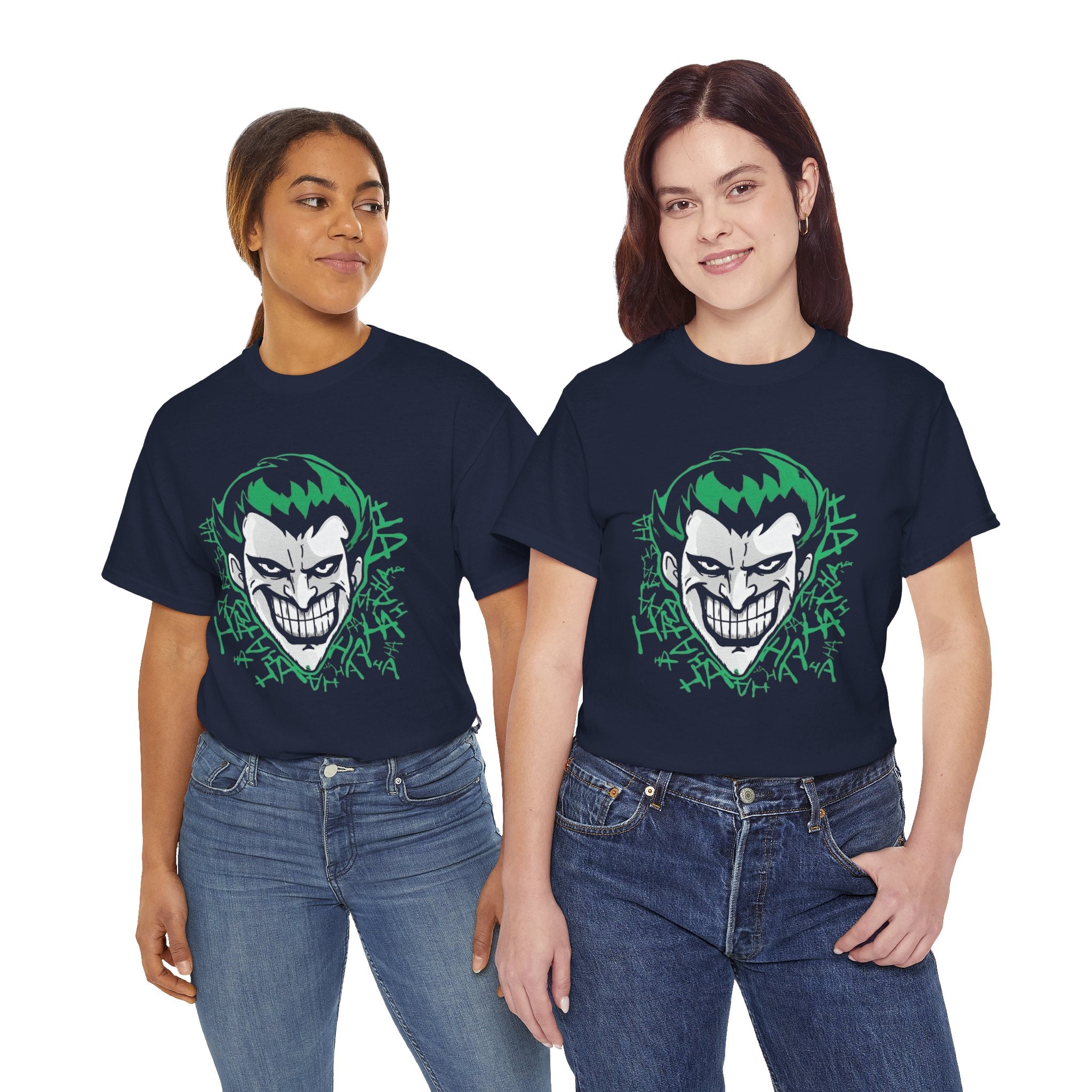 Joker Smile Graphic T-Shirt – Dark Villain Green Grin Unisex Tee