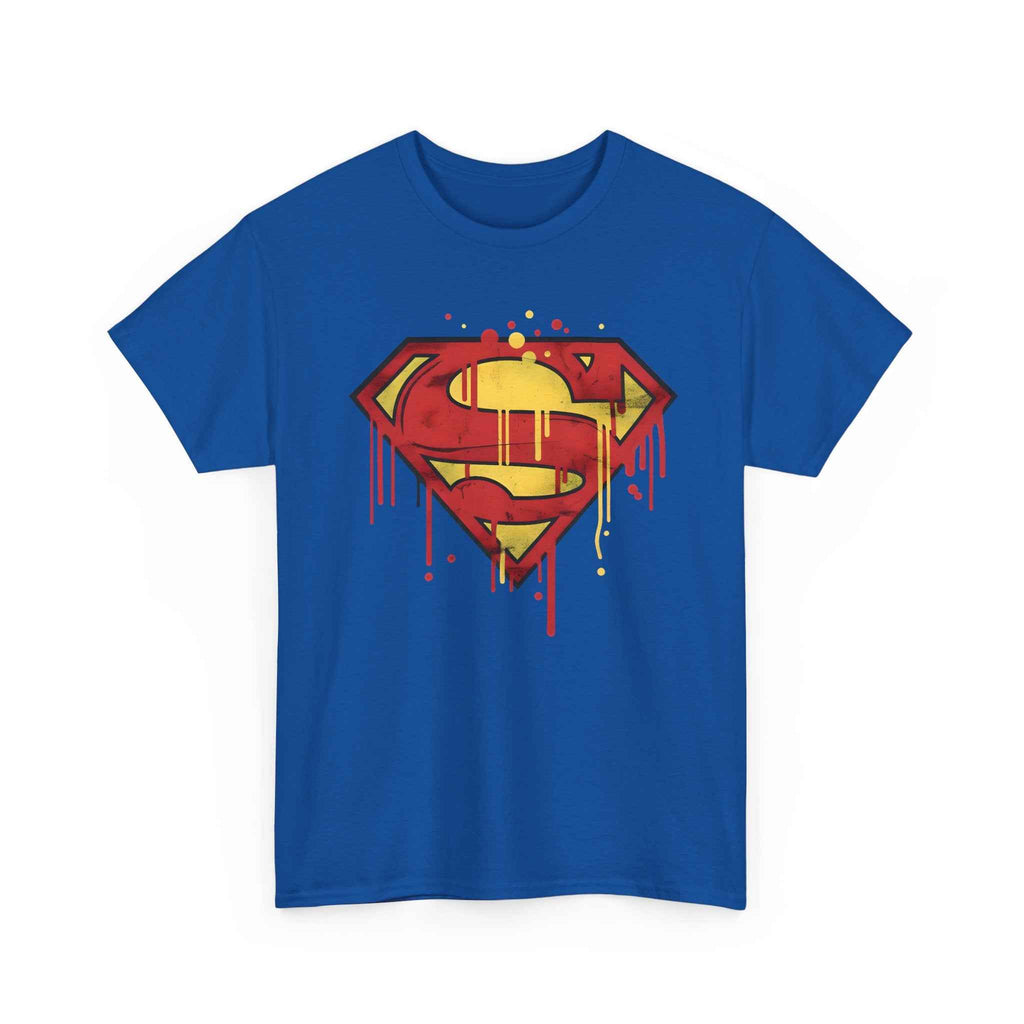 Superman Graffiti Dripping S Shield Black Unisex T-Shirt