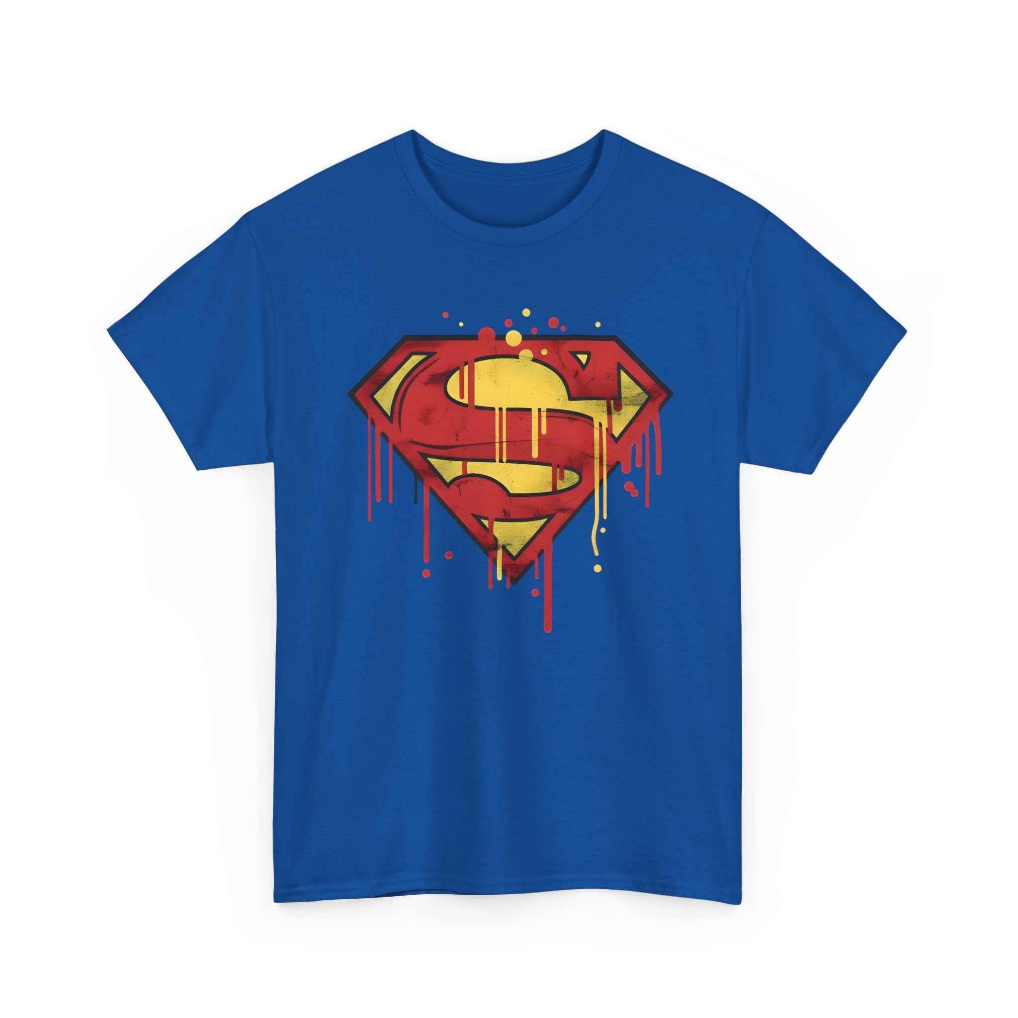 Superman Graffiti Dripping S Shield Black Unisex T-Shirt