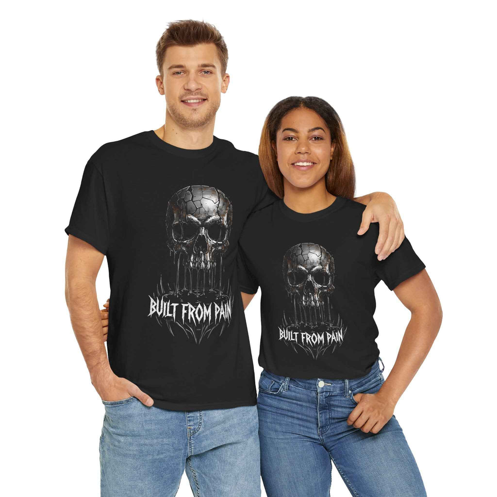 Built From Pain Dripping Skull Graphic Unisex T-shirt