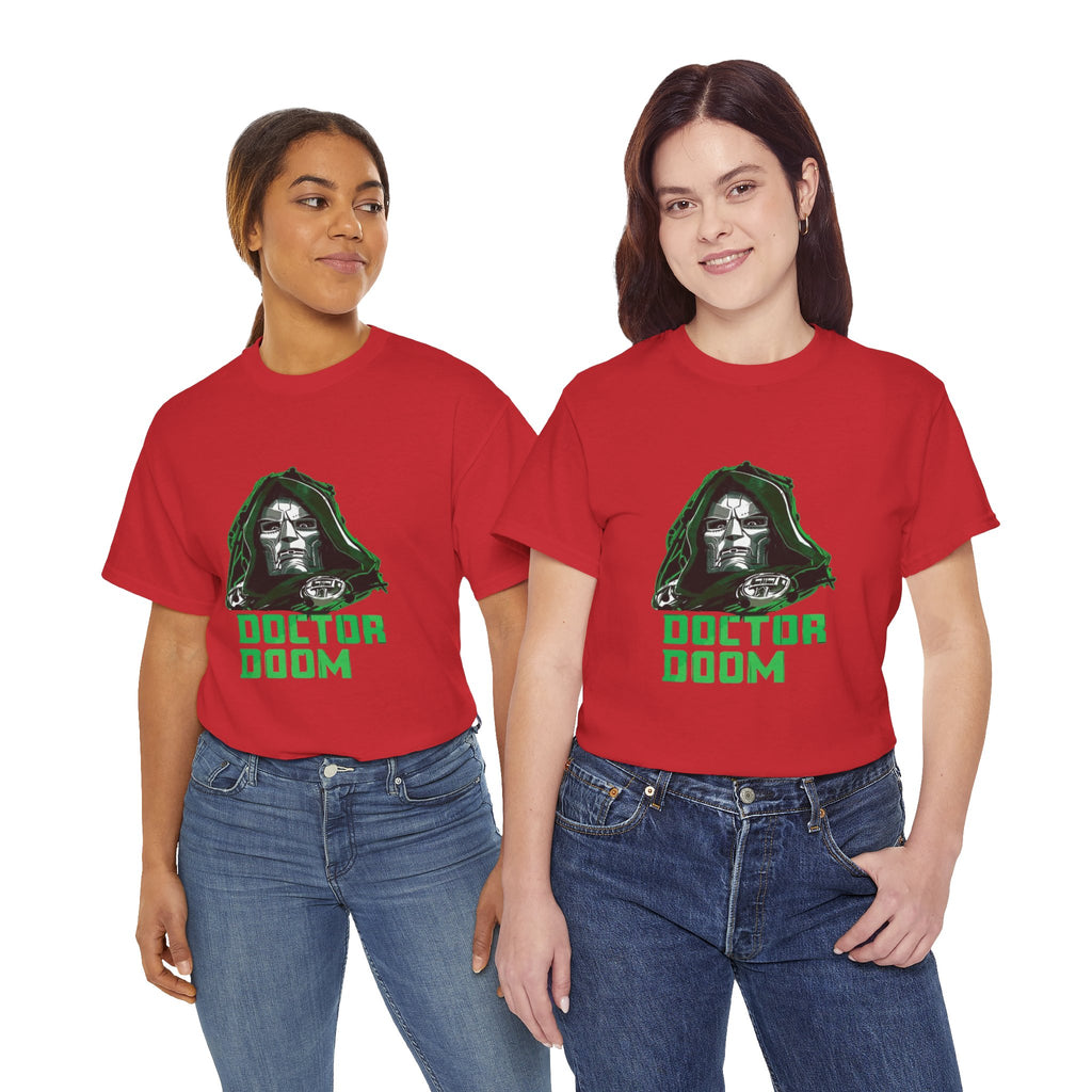 Doctor Doom Retro Green Villain Portrait T-Shirt — Avengers Graphic Tee