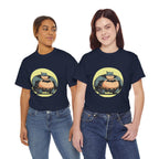 Funny Chubby Bat Hero T‑Shirt — Cute Fat Batman Parody Tee