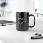 Flashpoint Batman Thomas Wayne Red Logo Black Coffee Mug