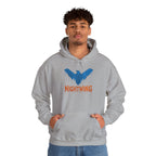 Nightwing Logo Hoodie — Dick Grayson Blue Bat Graphic Pullover