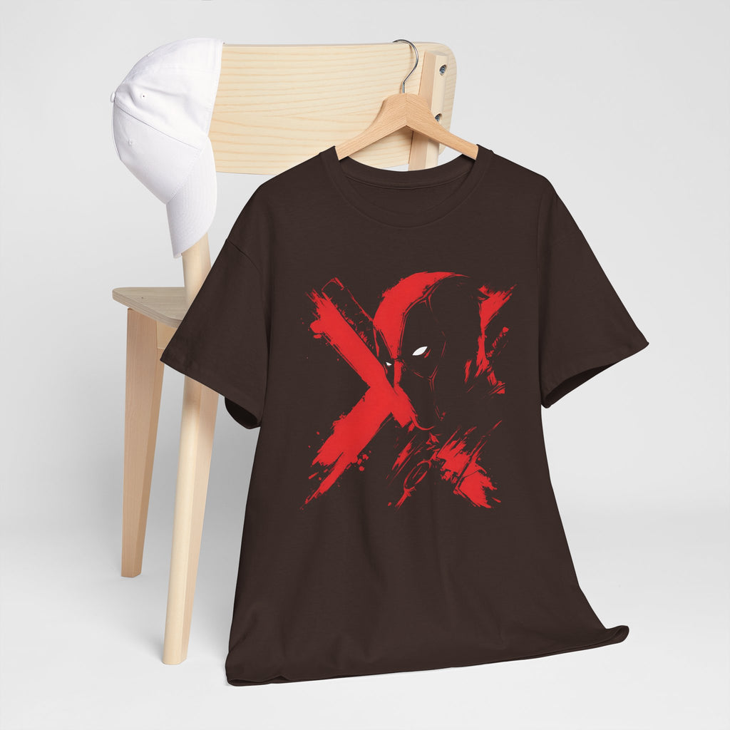 Deadpool Marvel Rivals Graphic Tee — Red X Masked Wade Wilson T-shirt