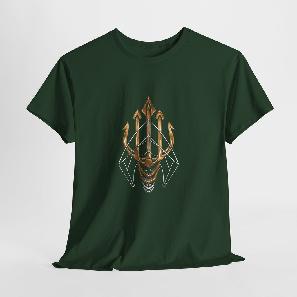 Gold Aquaman Trident Graphic Tee – Jason Momoa Aquaman Logo T-Shirt