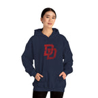 Daredevil Distressed DD Logo Hoodie — Marvel Superhero Sweatshirt