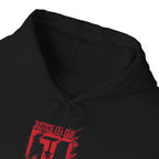 The Justice League Movie Distressed Red Emblem Unisex Hoodie