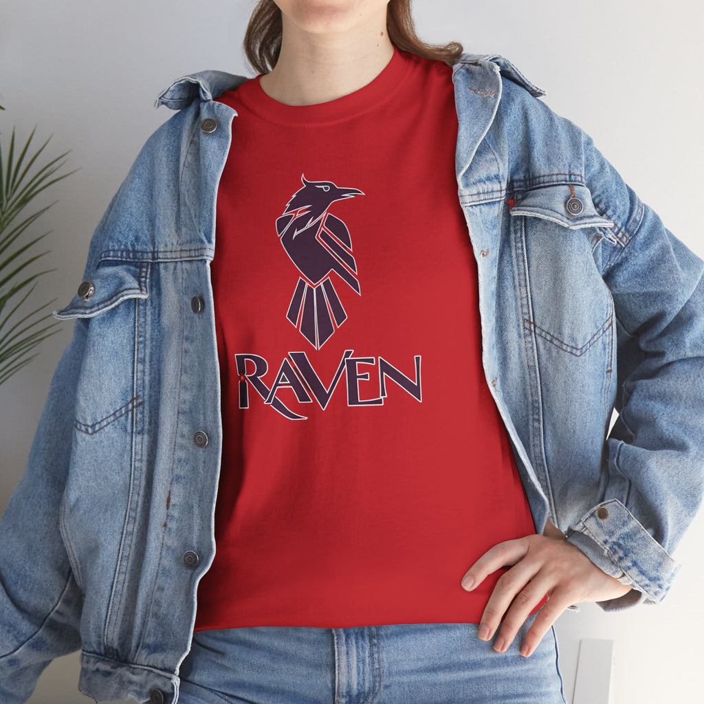 Teen Titans Raven Graphic Tee — Purple Geometric Raven Shirt