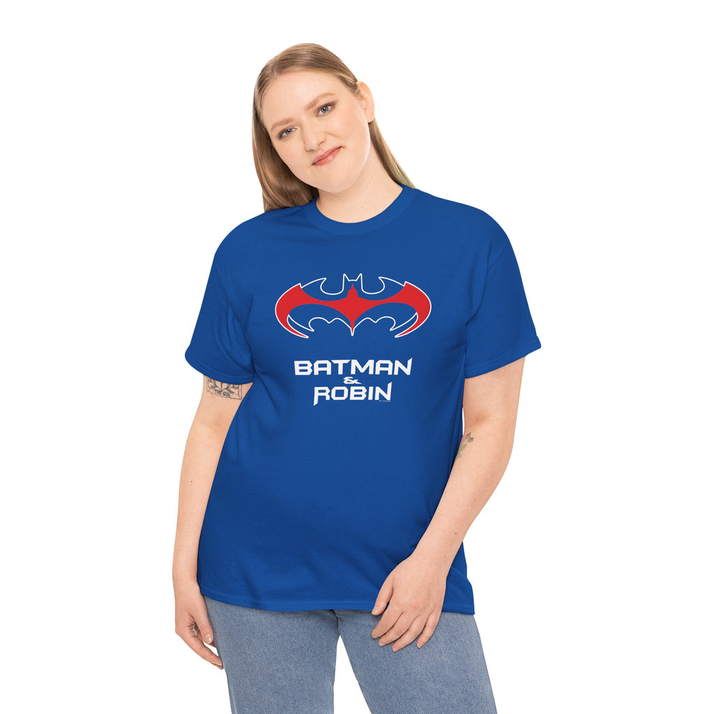 Batman & Robin 1997 Red Bat Emblem T‑Shirt - Batfamily shirt - George Clooney 90s Batman movie shirt