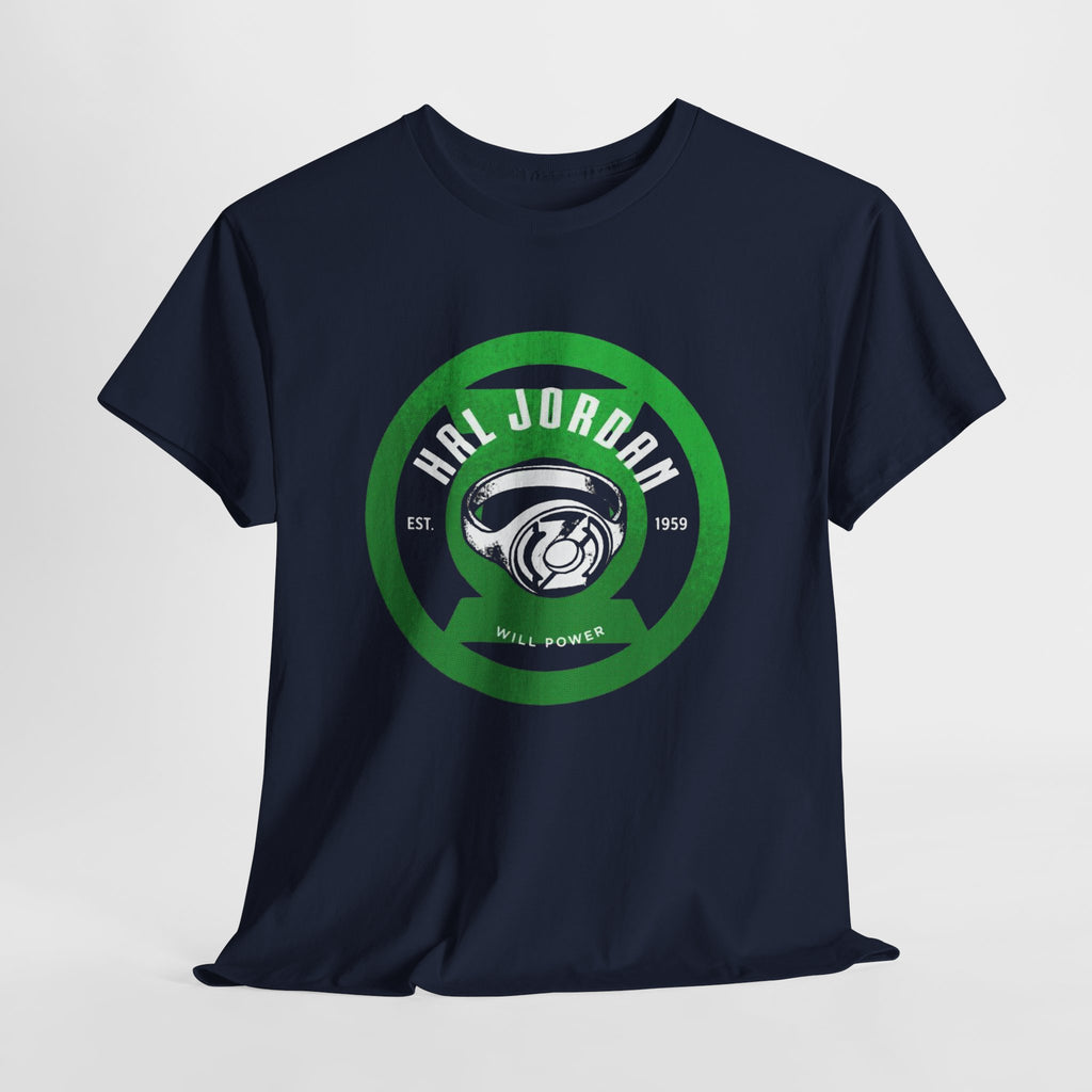 Green Lantern Hal Jordan Retro Logo Basketball T-Shirt