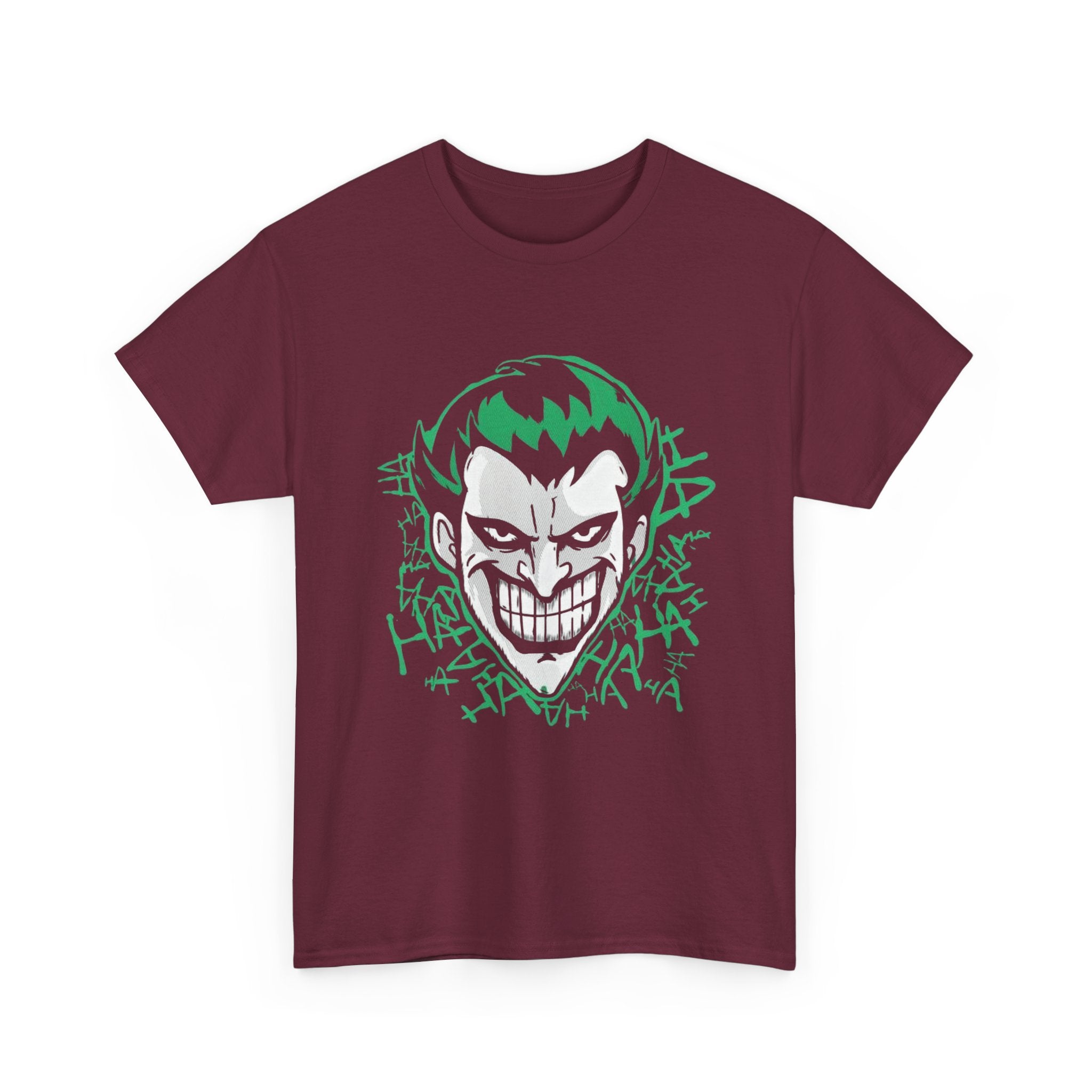 Joker Smile Graphic T-Shirt – Dark Villain Green Grin Unisex Tee