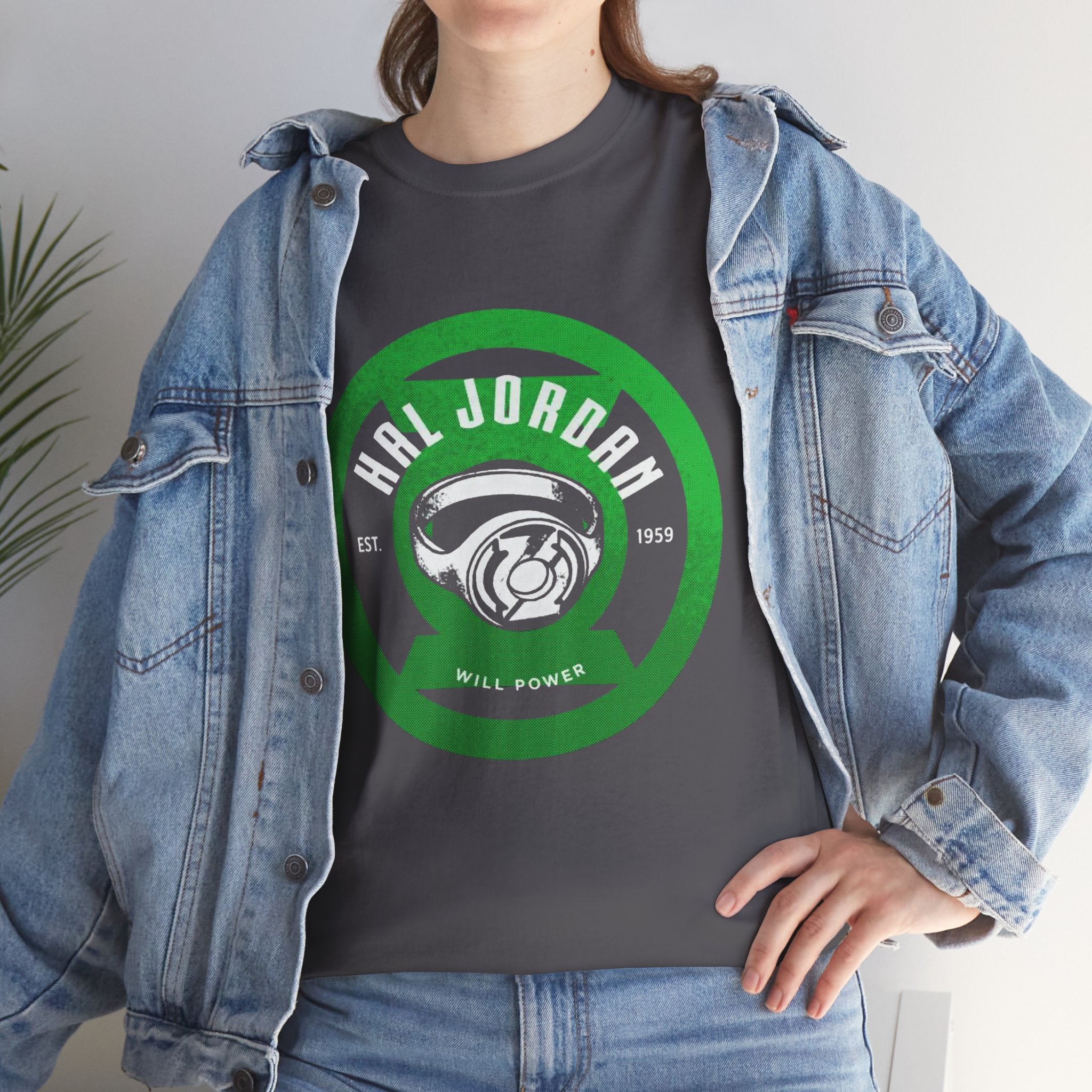 Green Lantern Hal Jordan Retro Logo Basketball T-Shirt