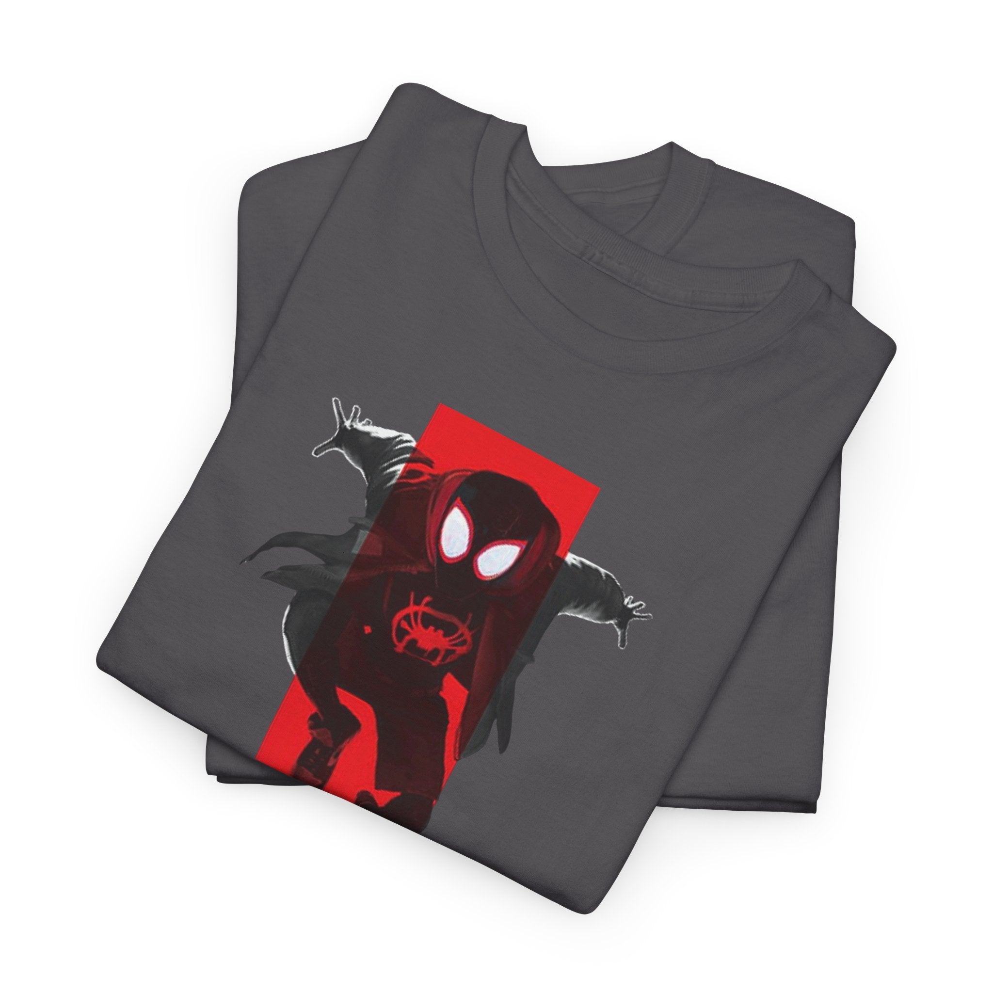 Marvel Miles Morales Spider-Man T-Shirt – Red Vertical Stripe Design | Premium Superhero Tee for Fans