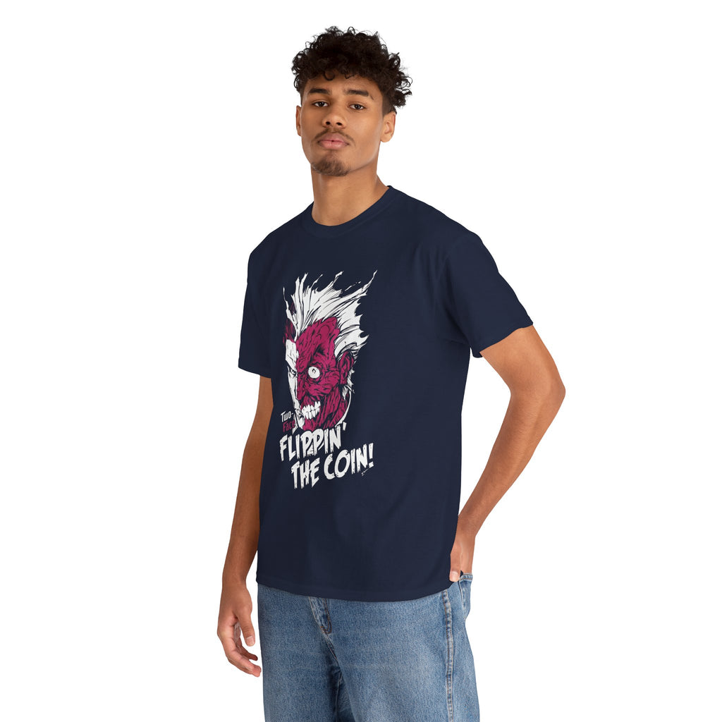 DC Comics Two-Face (Harvey Dent) “Flippin’ The Coin” Tee – Dark Gotham Villain T-Shirt