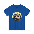 Funny Chubby Bat Hero T‑Shirt — Cute Fat Batman Parody Tee