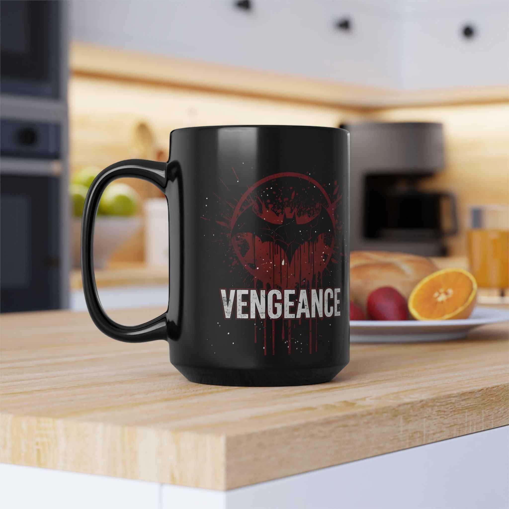 Batman Vengeance Blood Splatter Black Ceramic Mug