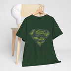 Superman Tech Shield T-Shirt — Futuristic Man of Steel Fanart Logo Tee