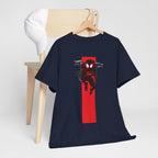 Marvel Miles Morales Spider-Man T-Shirt – Red Vertical Stripe Design | Premium Superhero Tee for Fans
