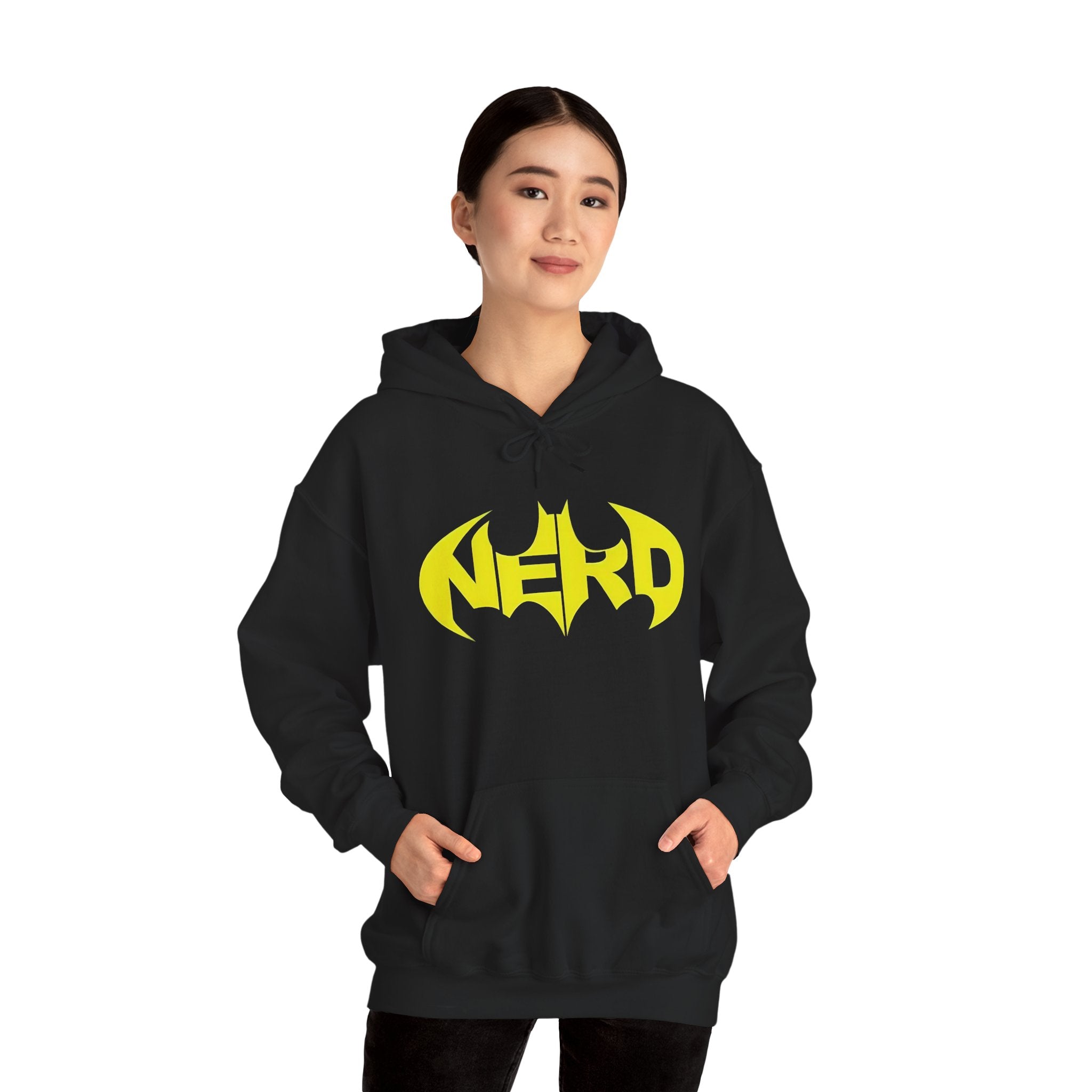 Nerd Batman Yellow Graphic Unisex Streetwear Hoodie