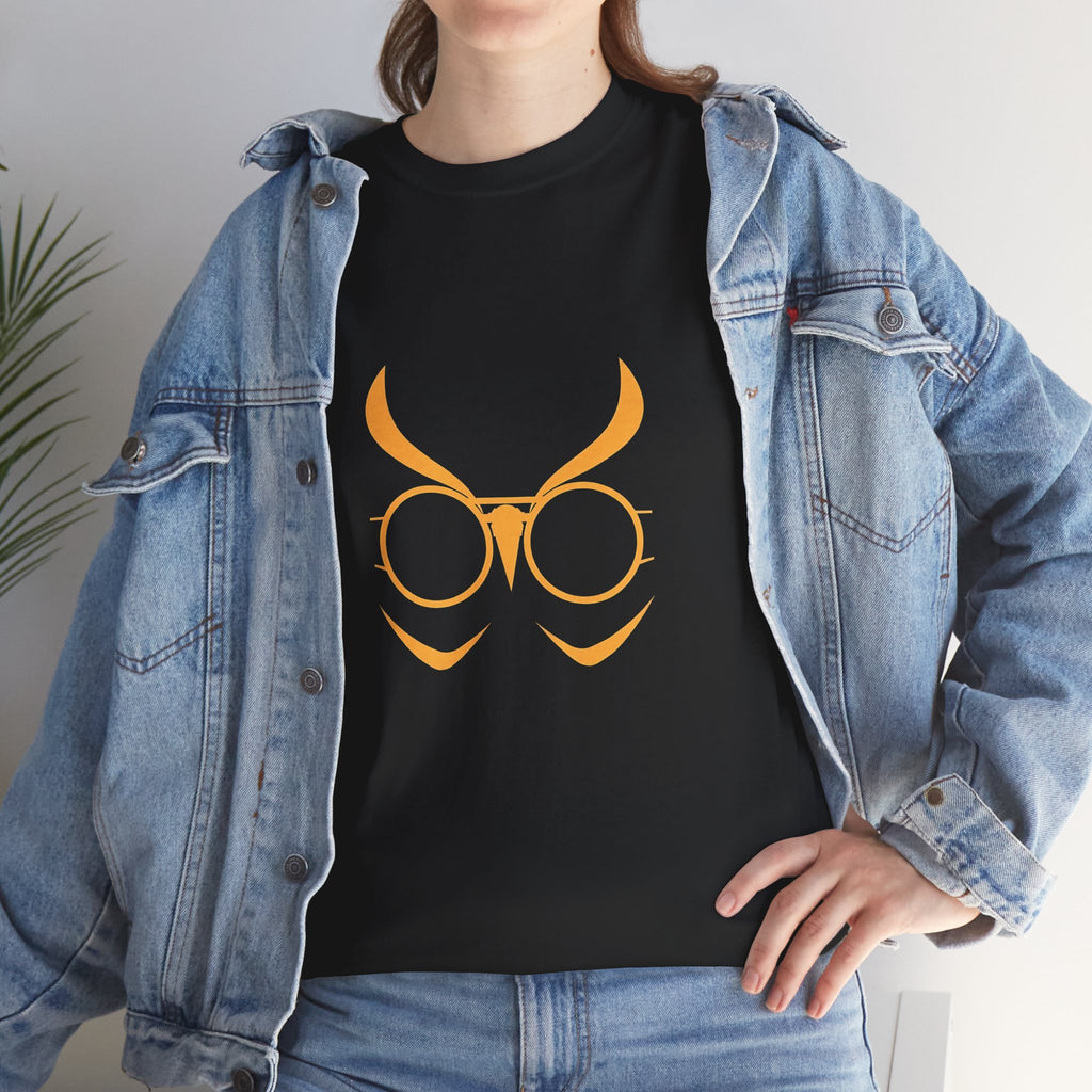 Court of Owls Graphic Tee — Absolute Batman Gold Owl Face T-Shirt