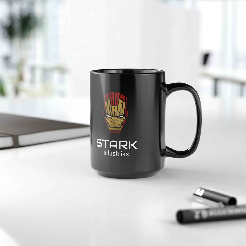 Iron Man Stark Industries Black Ceramic Coffee Mug