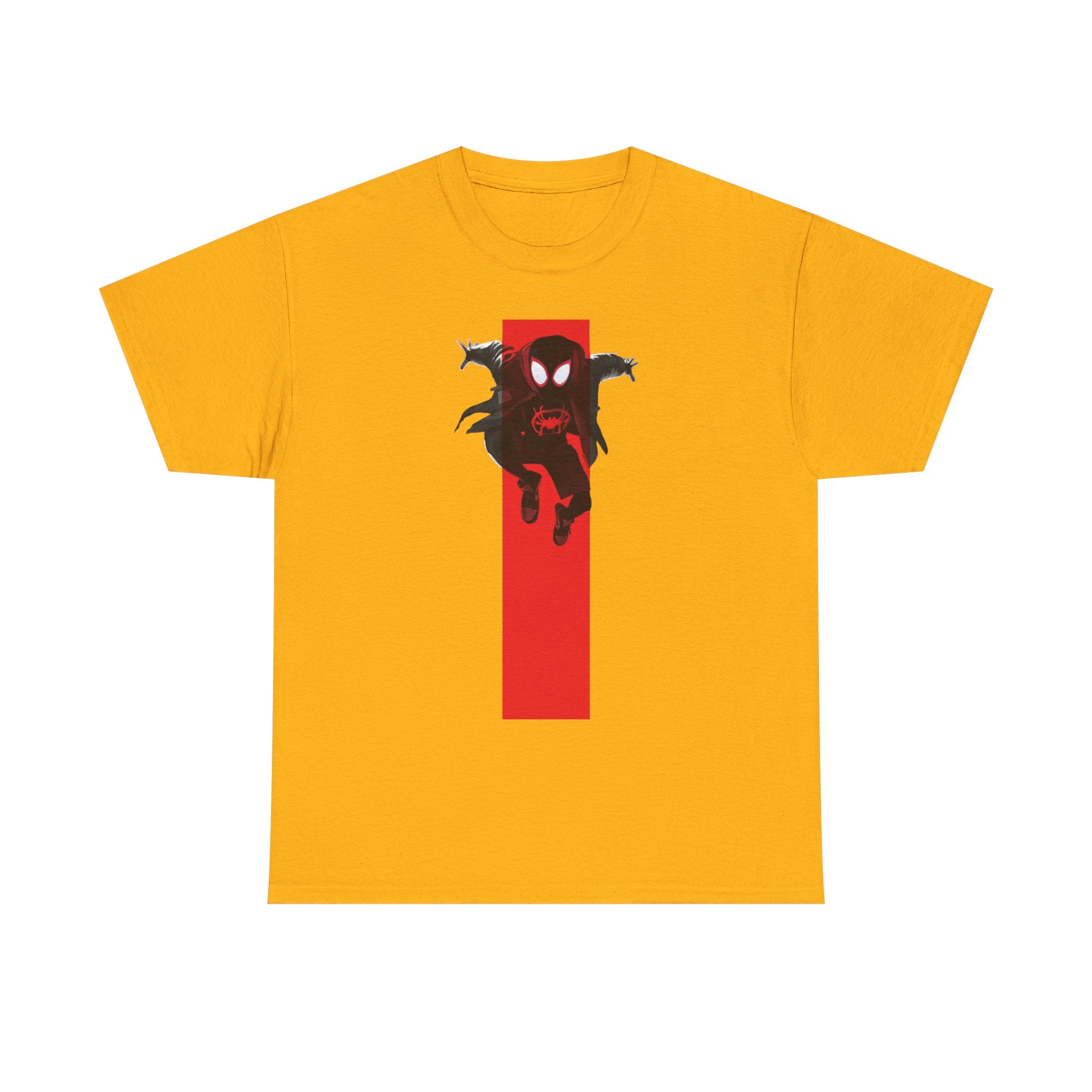 Marvel Miles Morales Spider-Man T-Shirt – Red Vertical Stripe Design | Premium Superhero Tee for Fans
