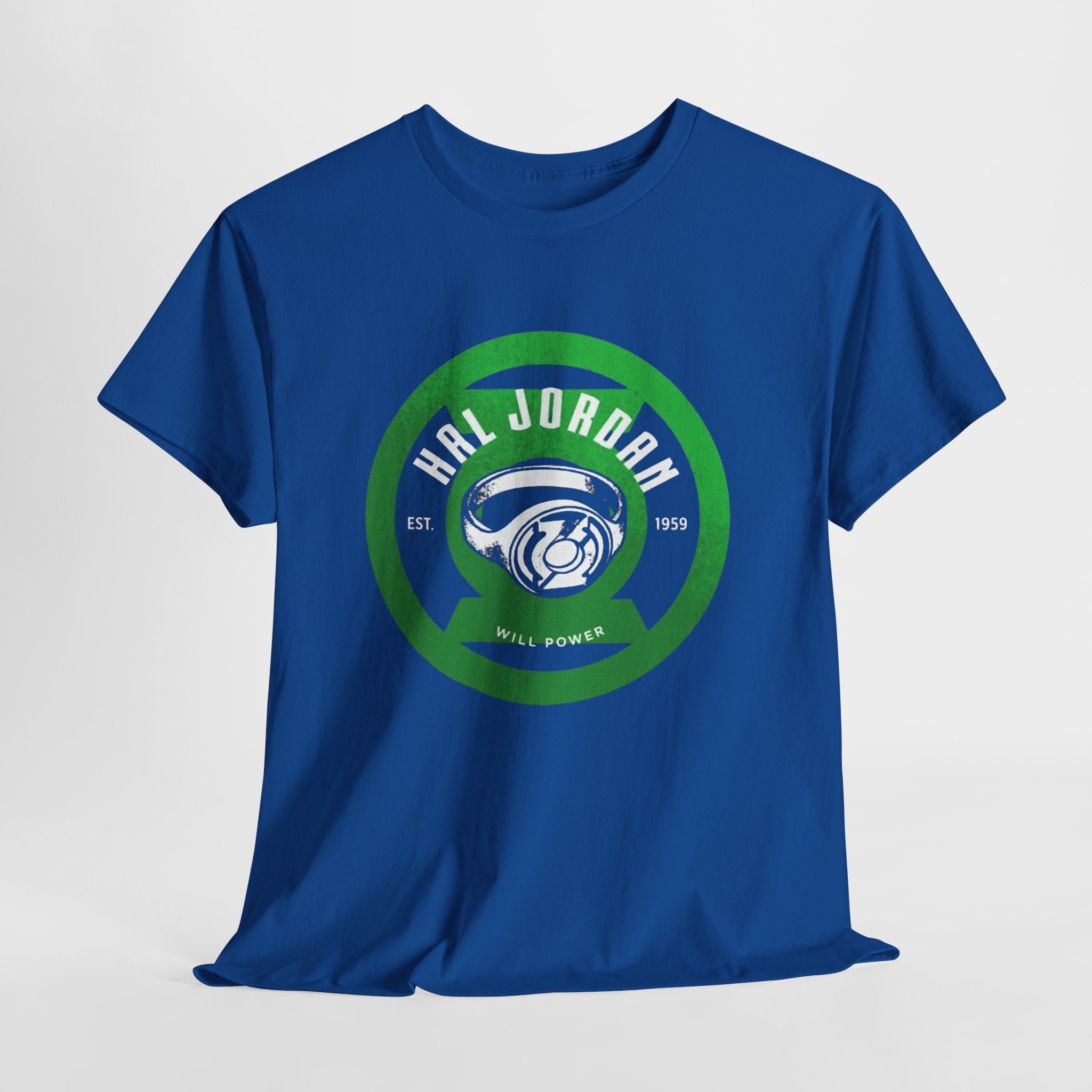 Green Lantern Hal Jordan Retro Logo Basketball T-Shirt