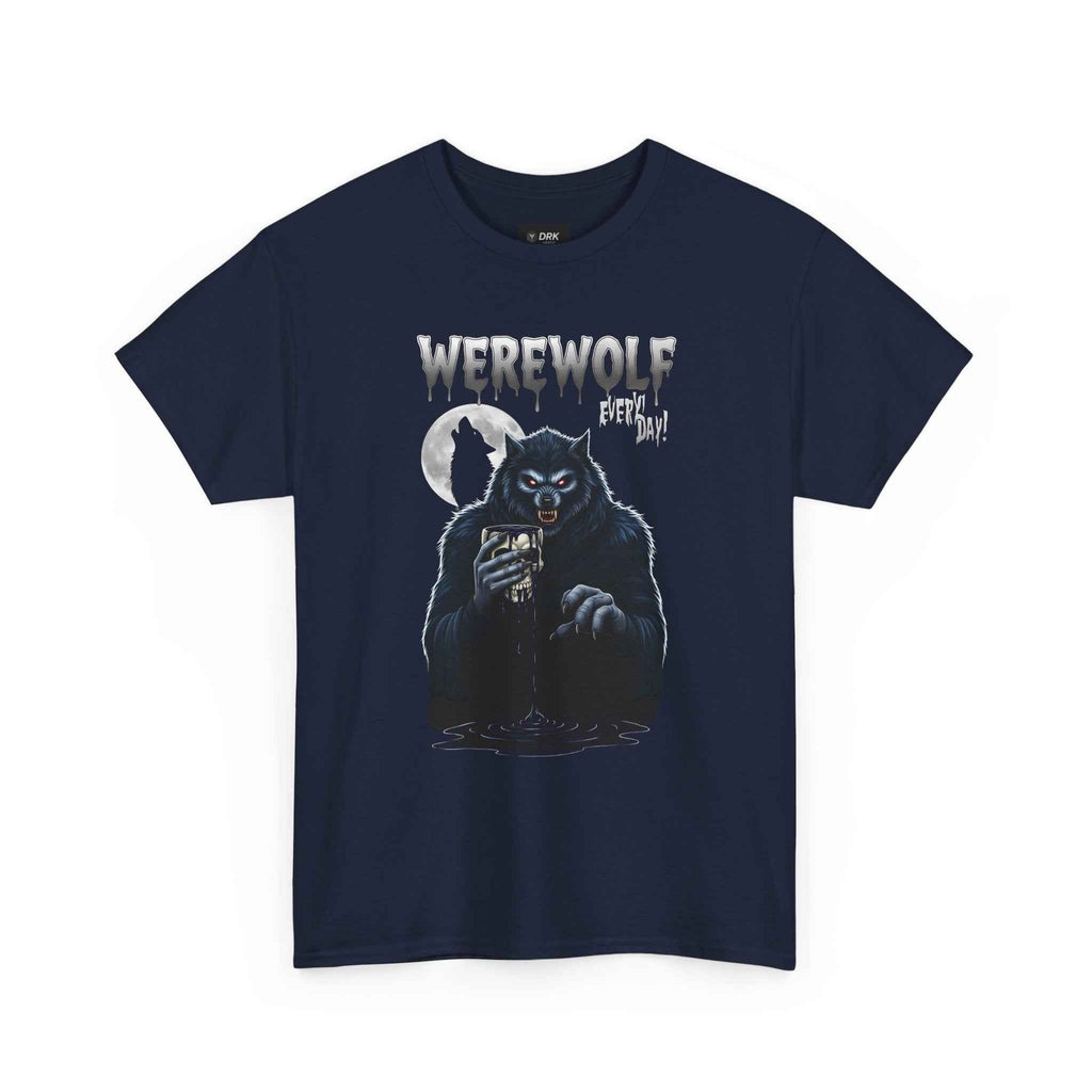 Howling Werewolf Heavy Cotton Tee: Spooky Halloween Costume Top