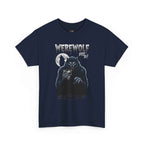 Howling Werewolf Heavy Cotton Tee: Spooky Halloween Costume Top