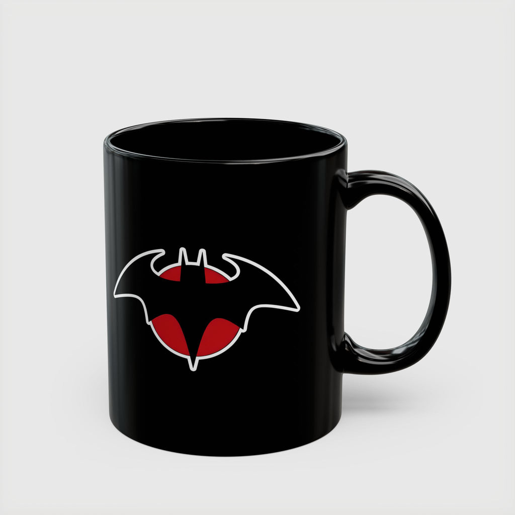 Flashpoint Batman Thomas Wayne Red Logo Black Coffee Mug - Drkheroz