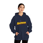 Batman DC Comics Inspired Logo Hoodie — Retro Bold Graphic Batman Sweatshirt