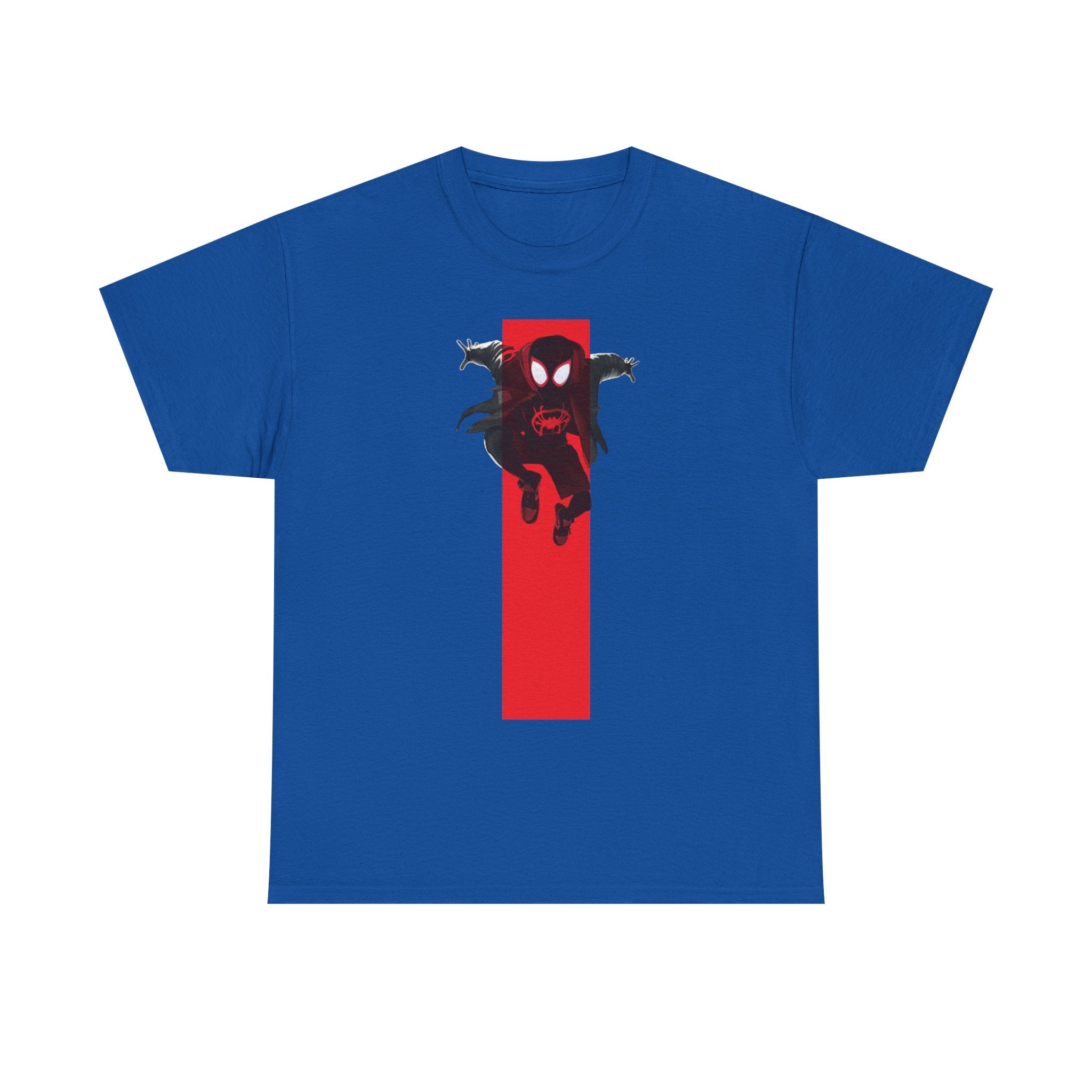 Marvel Miles Morales Spider-Man T-Shirt – Red Vertical Stripe Design | Premium Superhero Tee for Fans