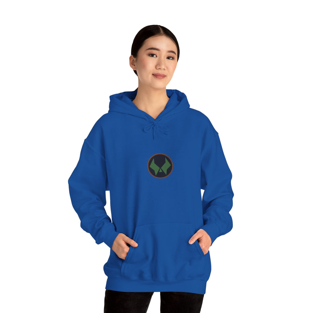Doctor Doom Avengers Hoodie — Villain Portrait & Back Text Graphic