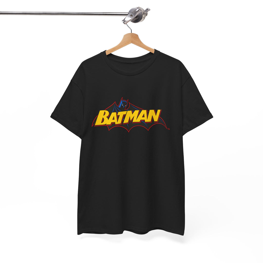 Batman  DC Comics inspired Logo T‑Shirt — Retro Yellow & Red Batman Emblem Tee